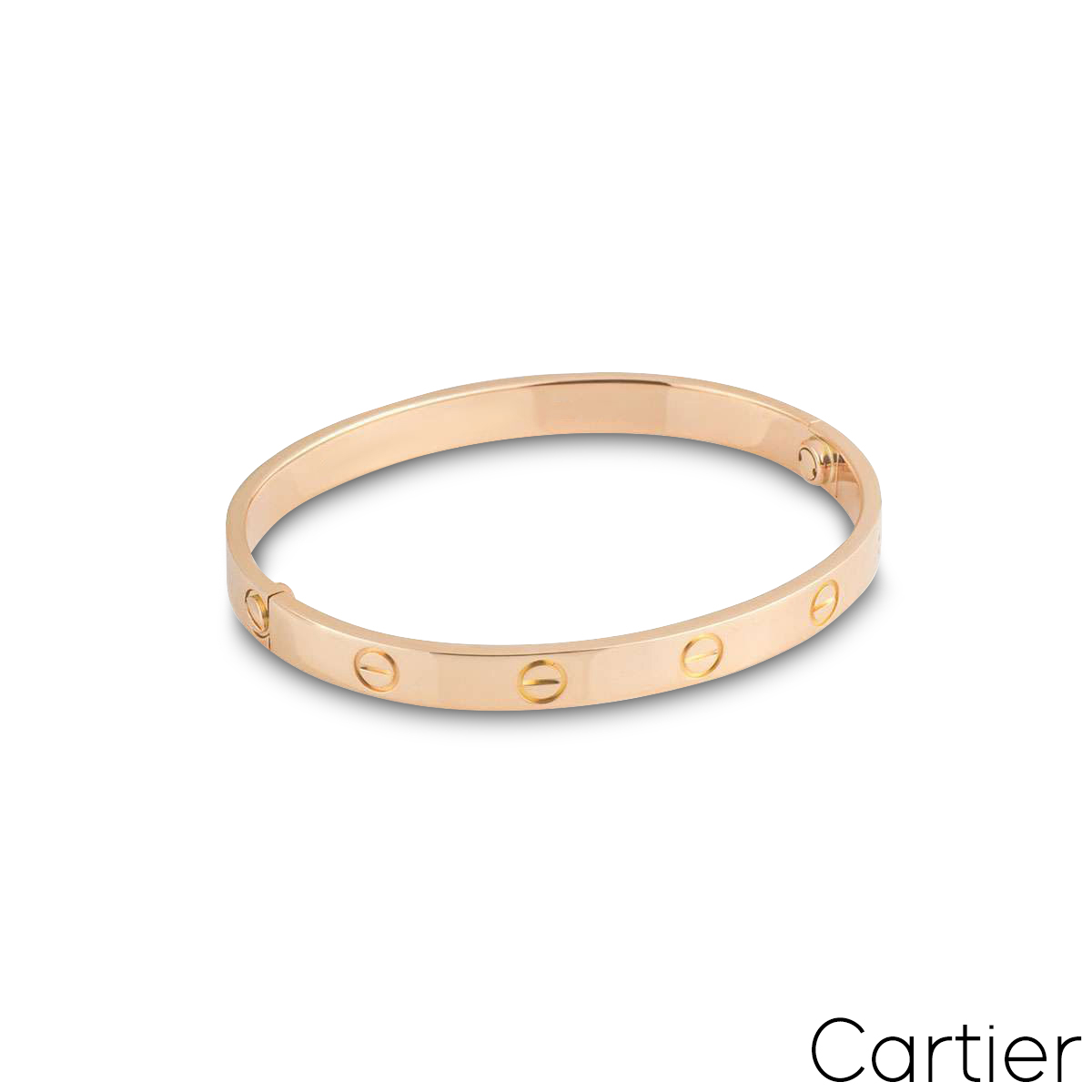 Cartier Rose Gold Plain Love Bracelet Size 19